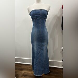 Vintage Tommy Hilfiger Blue Denim Maxi Dress